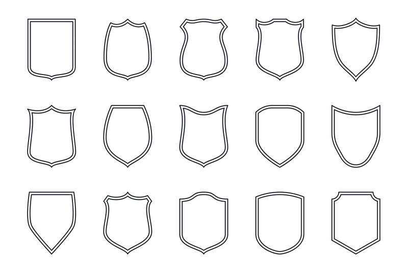 shield-outline-labels-police-simple-emblem-shields-badge-icon-set-s