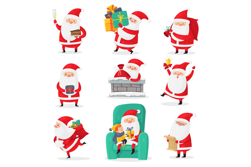 cute-santa-christmas-santa-clauses-with-funny-emotions-and-new-year-g