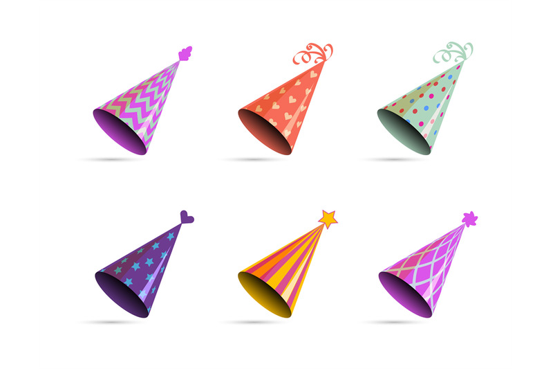 hat-for-birthday-bright-multicolor-cone-with-ribbon-and-ornament-for