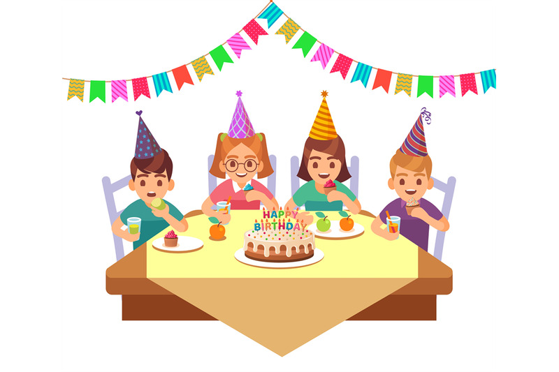birthday-happy-child-children-in-fective-cone-hat-eat-cake-with-candl