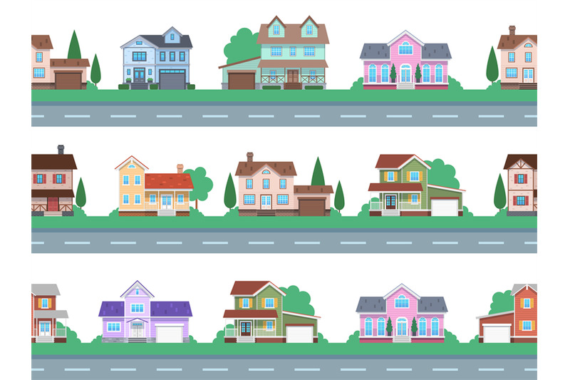 houses-on-road-home-facades-cottage-or-suburban-townhouse-front-vie