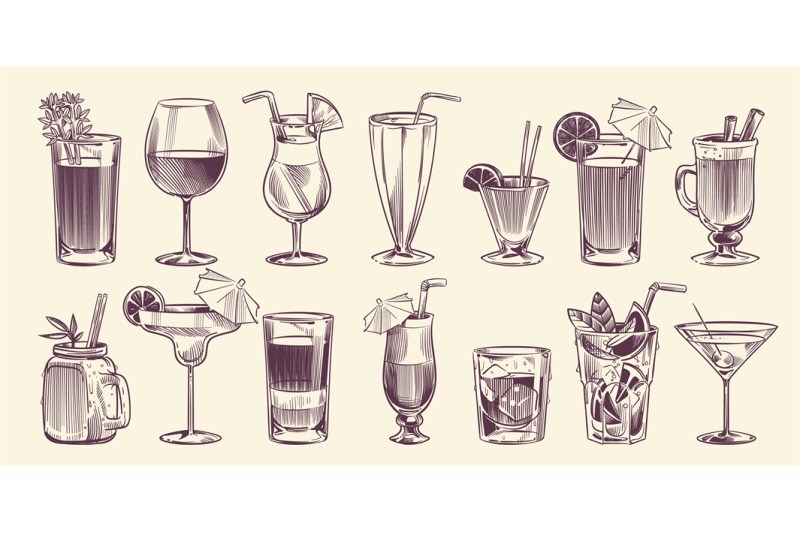 sketch-cocktails-hand-drawn-different-cocktail-alcohol-drink-in-glas