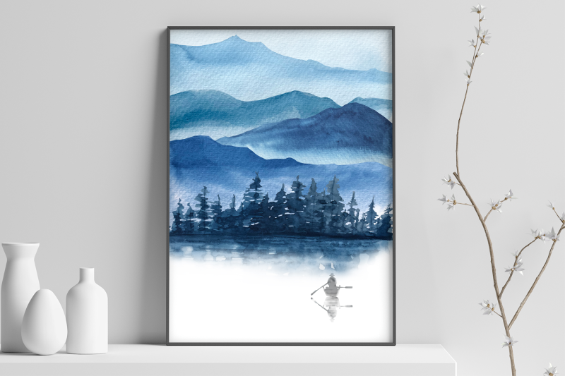 blue-mountains-watercolor-clip-arts-and-print