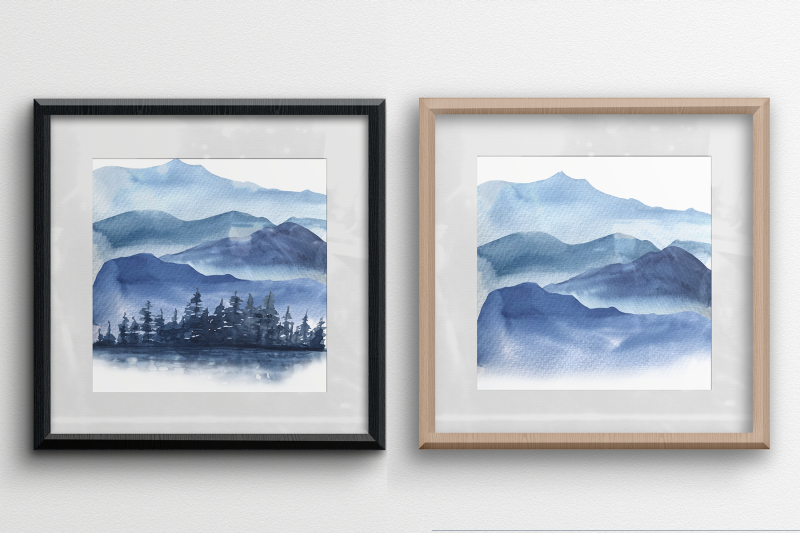 blue-mountains-watercolor-clip-arts-and-print