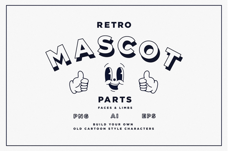retro-mascot-parts-faces-amp-limbs