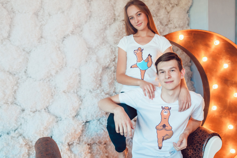 llamas-in-yoga-t-shirt-designs
