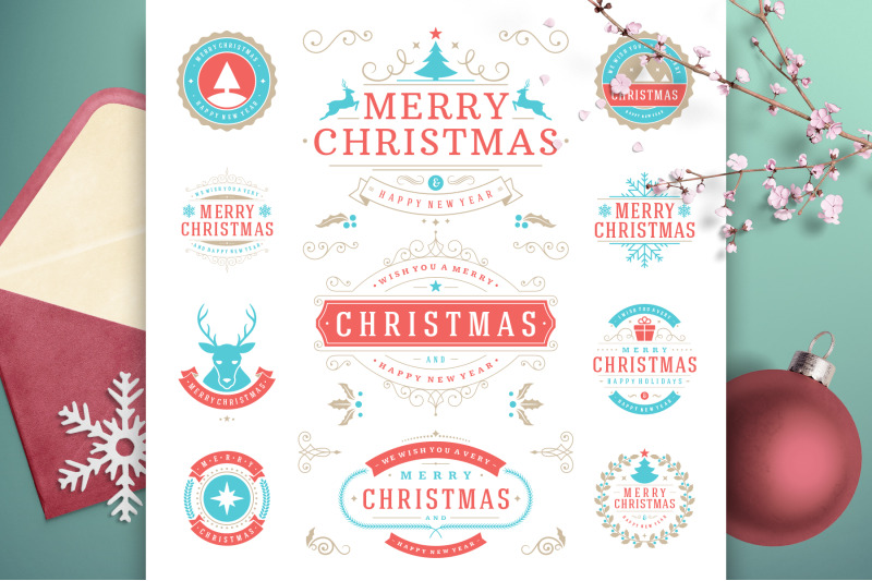 christmas-30-labels-and-badges