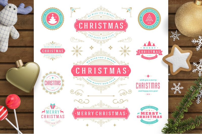 christmas-30-labels-and-badges