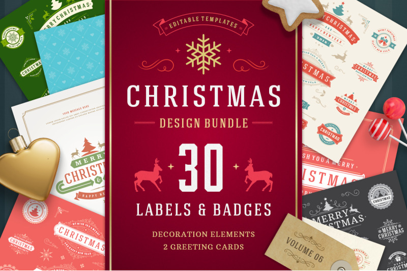 christmas-30-labels-and-badges