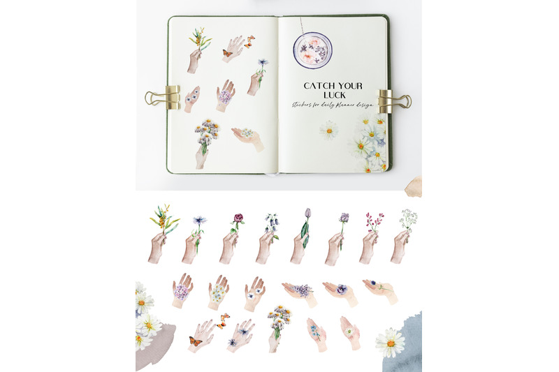 catch-your-luck-in-your-hands-watercolor-compositions-of-bouquets-set