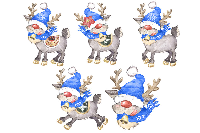 christmas-gnomes-watercolor-clipart-scandinavian-gnomes-deer