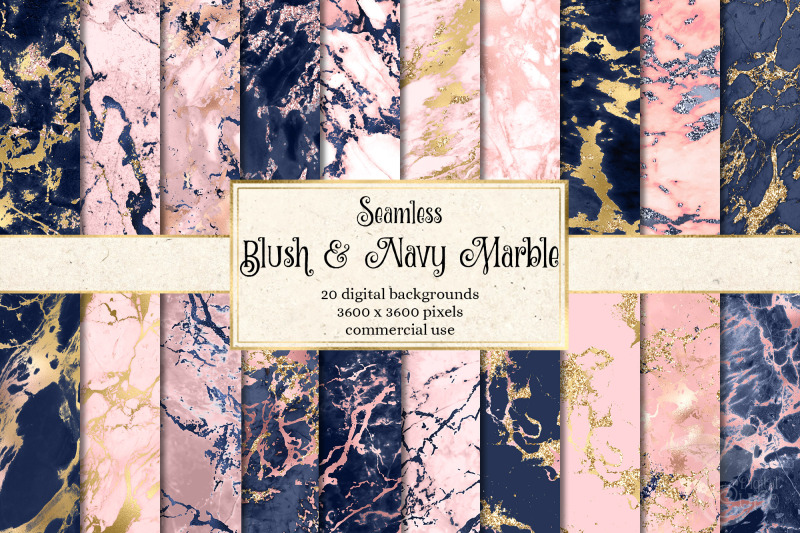 blush-and-navy-marble-digital-paper