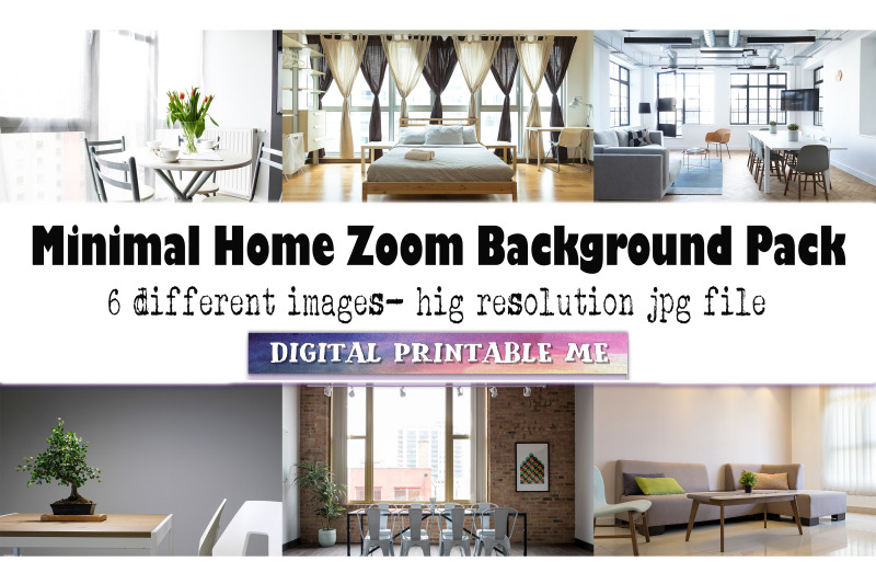 minimalist-home-zoom-background-pack-6-digital-download-plain-house