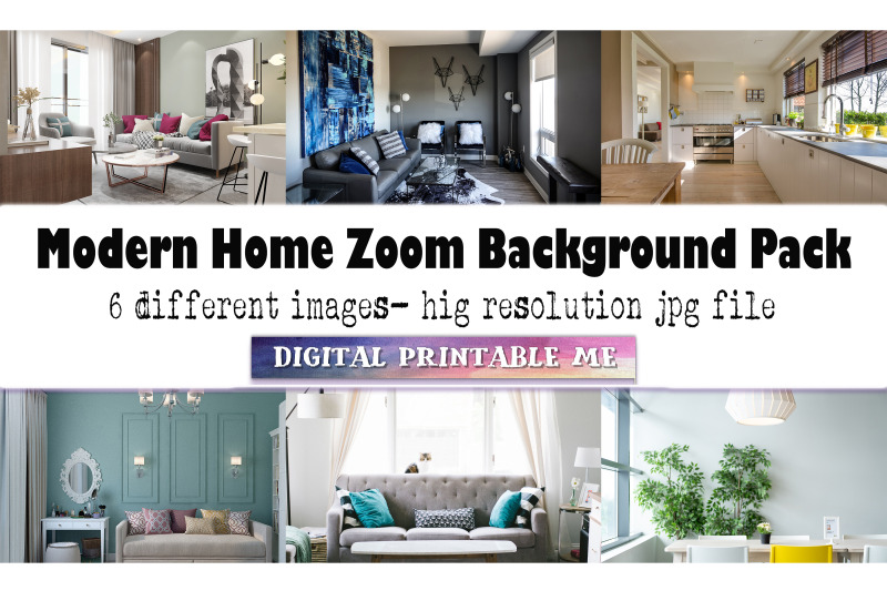 modern-home-zoom-background-pack-6-digital-download-plain-house-cl