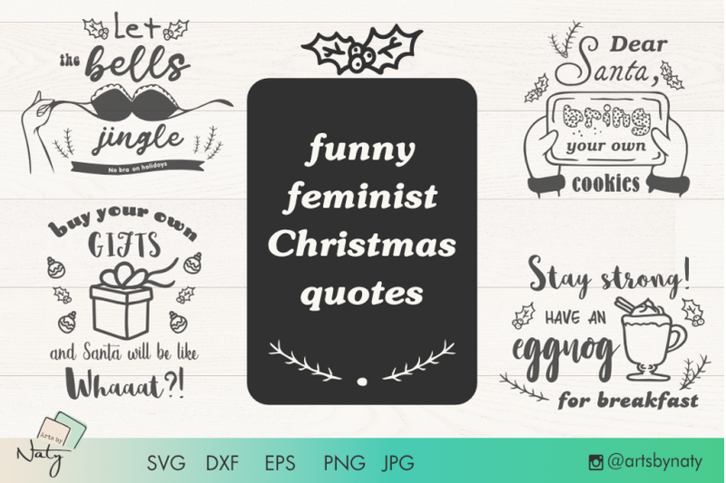 funny-feminist-christmas-quotes-set