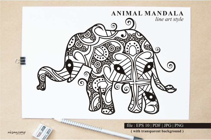 elephant-mandala-vector-line-art-style