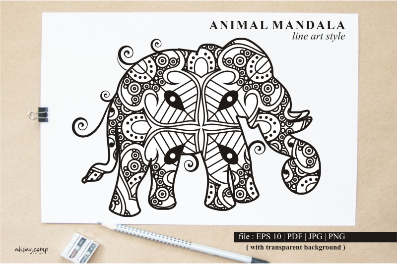 elephant-mandala-vector-line-art-style