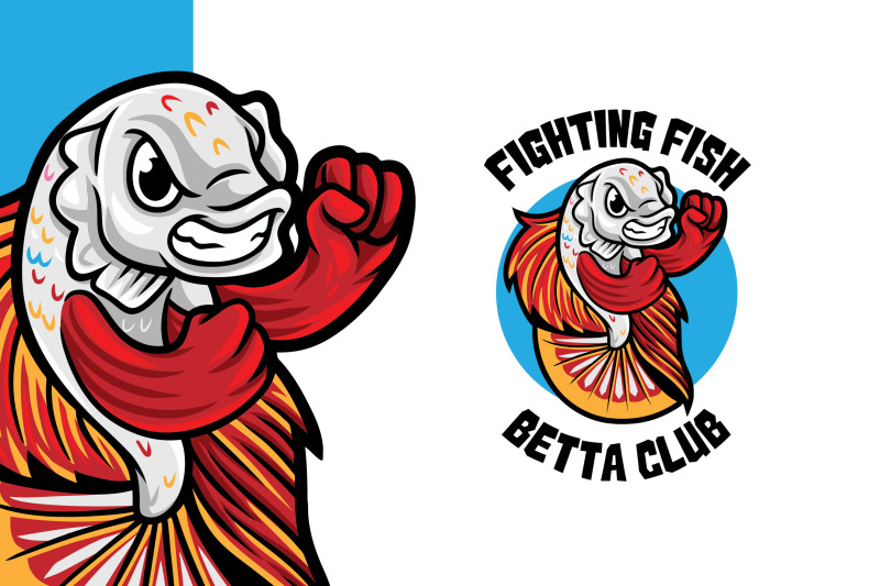 betta-fish-club-logo-template