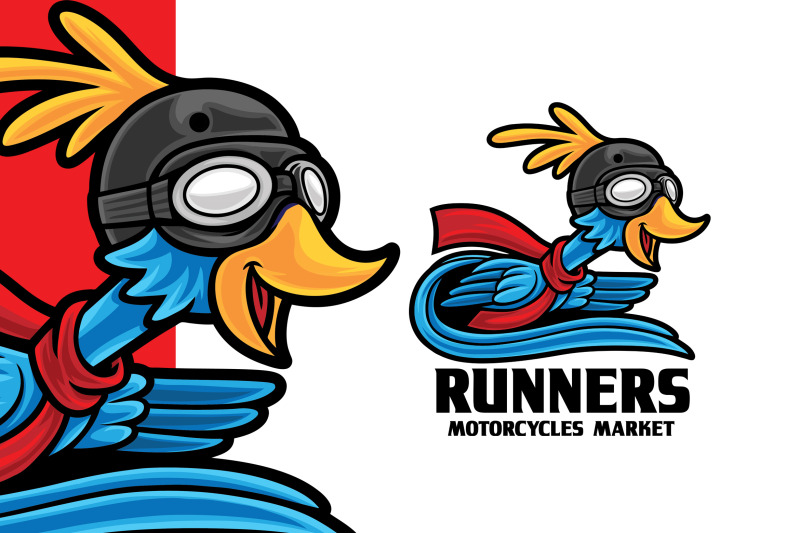 bird-runner-motorcycle-store-logo-template