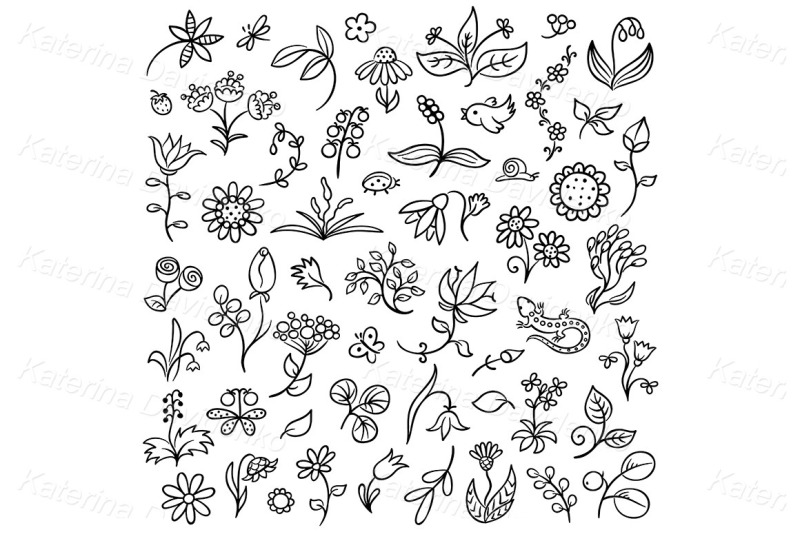 clipart-set-of-floral-design-elements-herbs-and-flowers