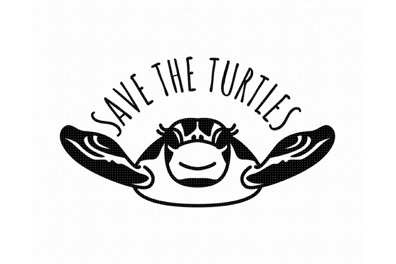 save-the-turtles-svg-png-dxf-clipart-eps-vector-cut-file