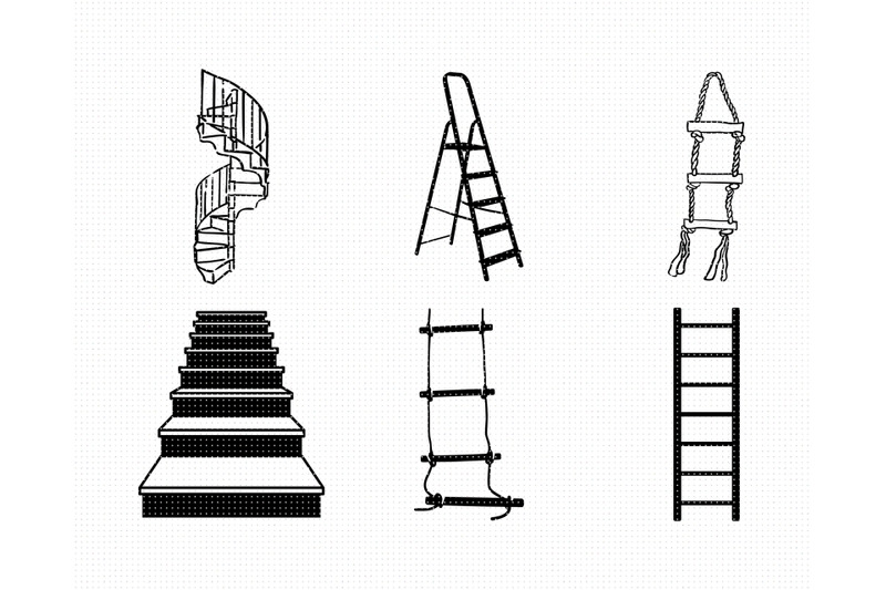 stairs-svg-ladder-png-rope-ladder-dxf-clipart-eps-vector-cut-file
