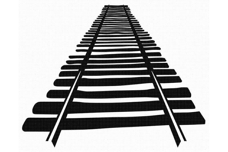 railroad tracks SVG, train track PNG, rails DXF, clipart, EPS, vector