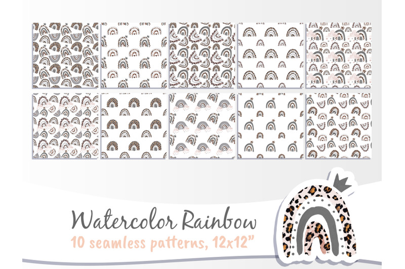 boho-rainbow-leopard-seamless-patterns