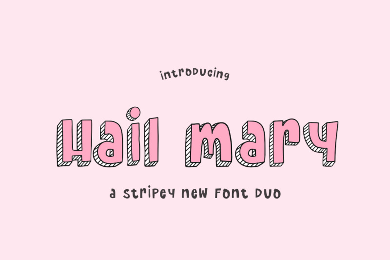 hail-mary-font-duo-3d-fonts-stripy-fonts-comic-fonts