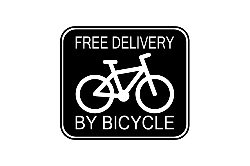 signboard-free-delivery-by-bicycle