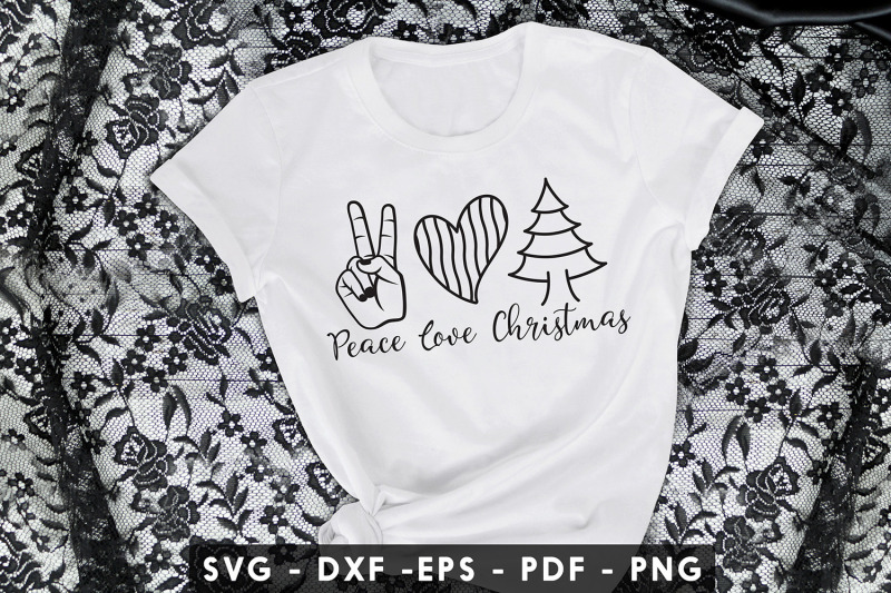 Download Peace Love Christmas SVG, DXF, PNG, EPS, PDF Cut Files By ...