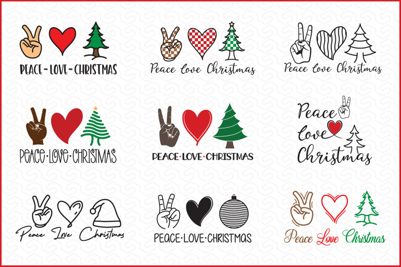 Download Peace Love Christmas Bundle, Christmas SVG Bundle By ...