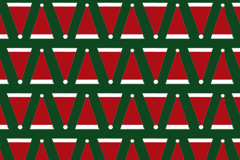 christmas-santa-claus-hat-seamless-pattern