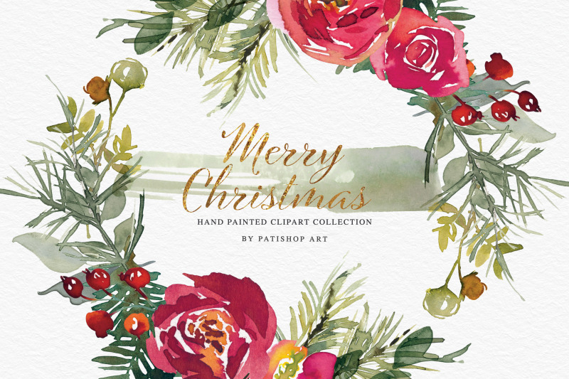 watercolor-christmas-clipart-collection