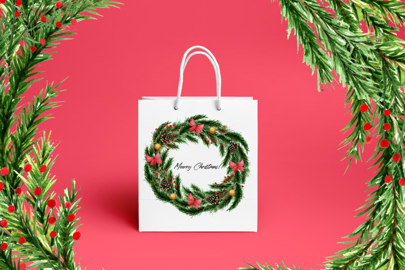watercolor-festive-set-christmas-wreaths