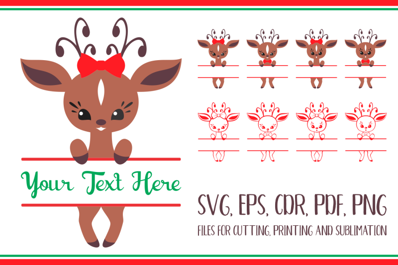 christmas-deer-split-for-name-svg-set