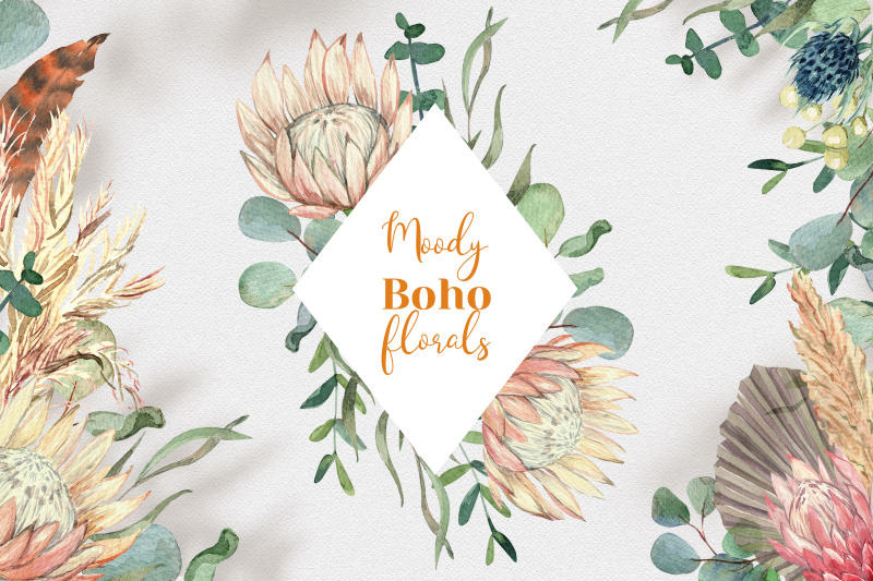 moody-boho-floral-watercolor-set-protea-amp-eucalyptus-frames