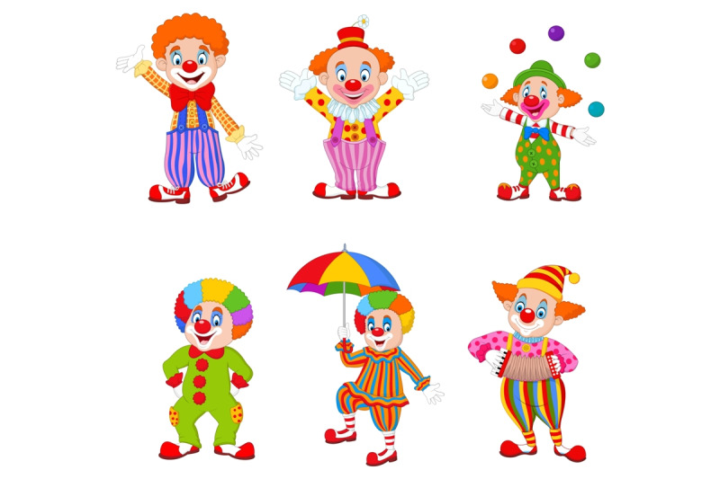 set-of-fourteen-cartoon-clowns-character