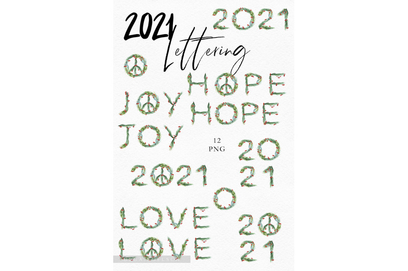 watercolor-new-year-symbol-clipart-hippie-peace-sign-png-new-year-card