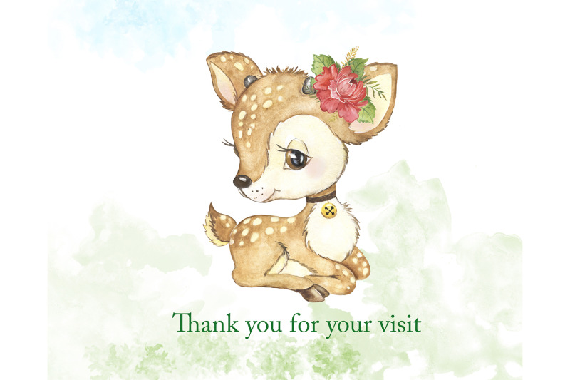 baby-deer-watercolor-clipart-mom-baby-forest-animals-deer-family