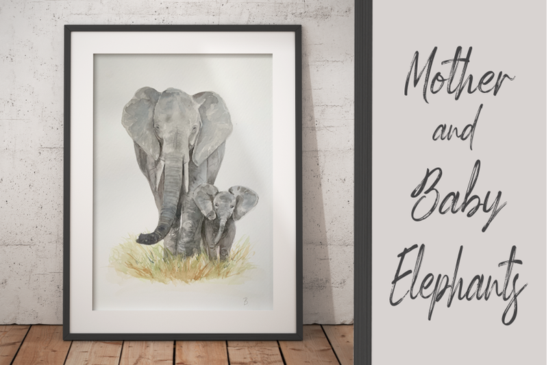 watercolour-mother-and-baby-elephants-clip-art-and-print
