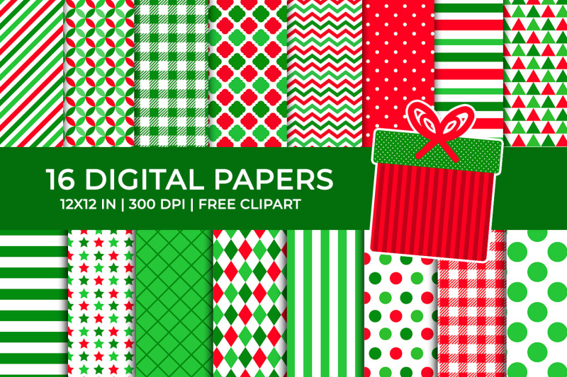 christmas-digital-papers-set-free-gift-clipart