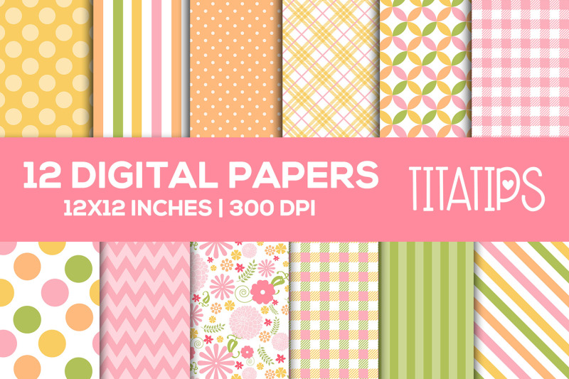 flowers-digital-papers-set-scrapbooking-patterns