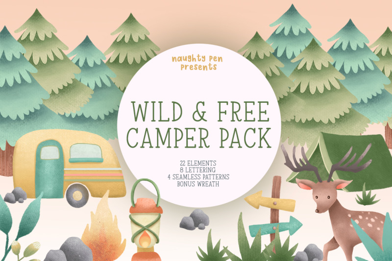 wild-and-free-camper-clipart-pack