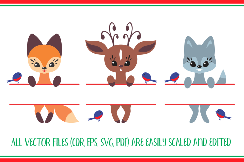 cute-forest-animals-split-for-name-christmas-svg-set