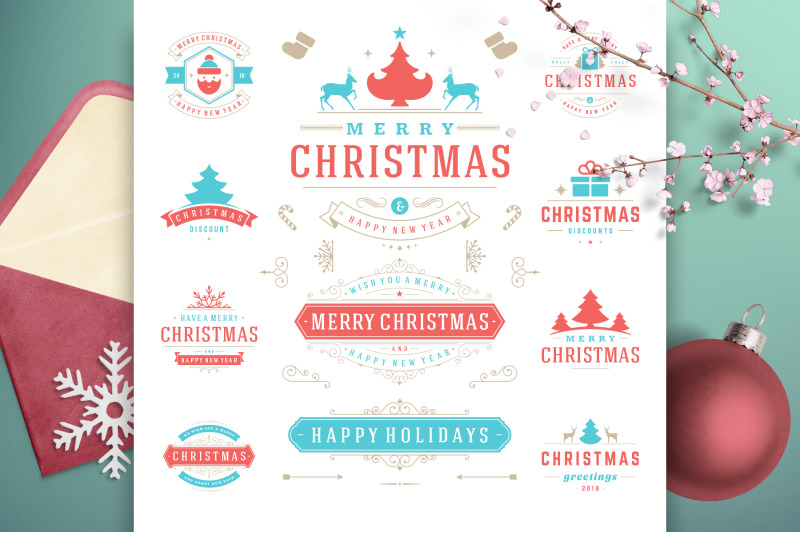 christmas-30-labels-and-badges