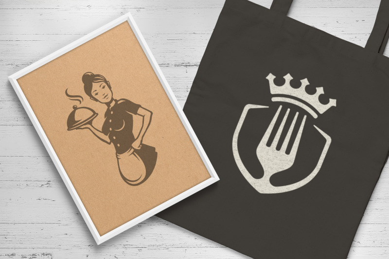 food-cooking-silhouettes-and-restaurant-icons-set