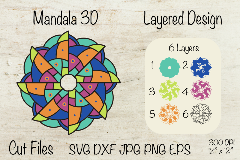 mandala-3d-mandala-svg-layered-design