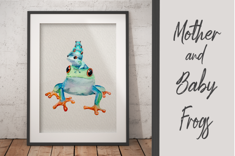 watercolour-mother-and-baby-frogs-clip-art-and-print