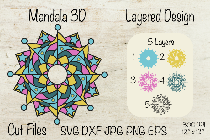 mandala-3d-mandala-svg-layered-design